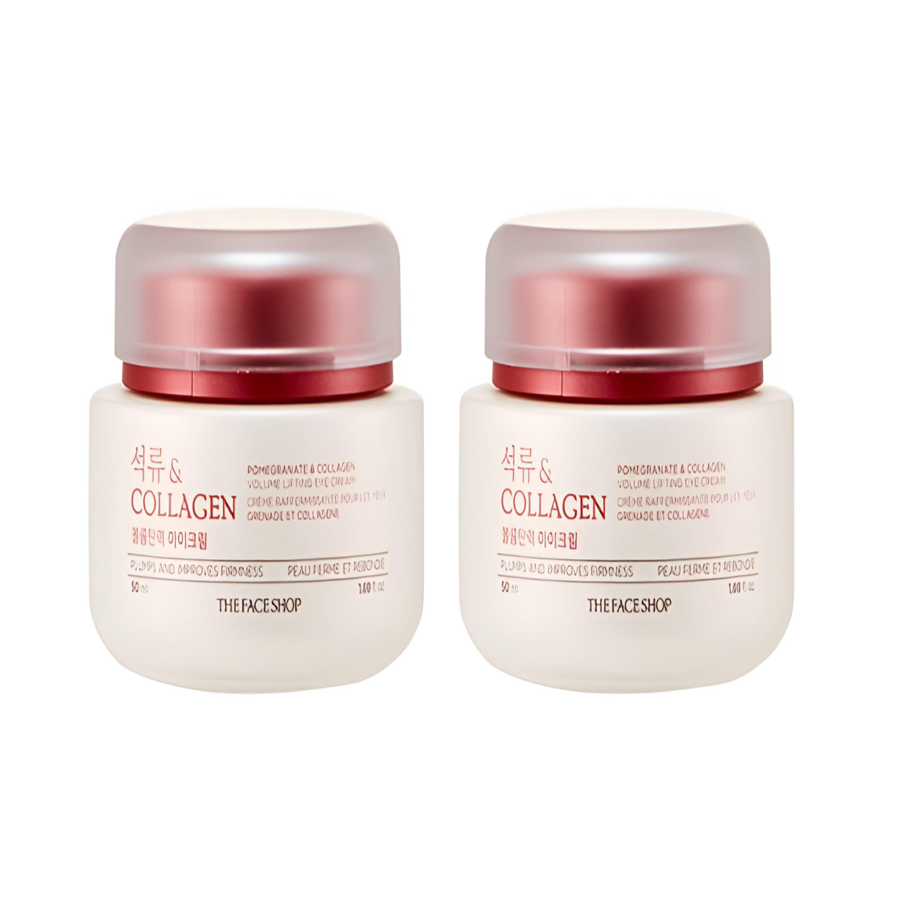 THE FACE SHOP Pomegranate & Nutrient Botanical Rich Eye Cream Duo Set (50ml * 2PCS)