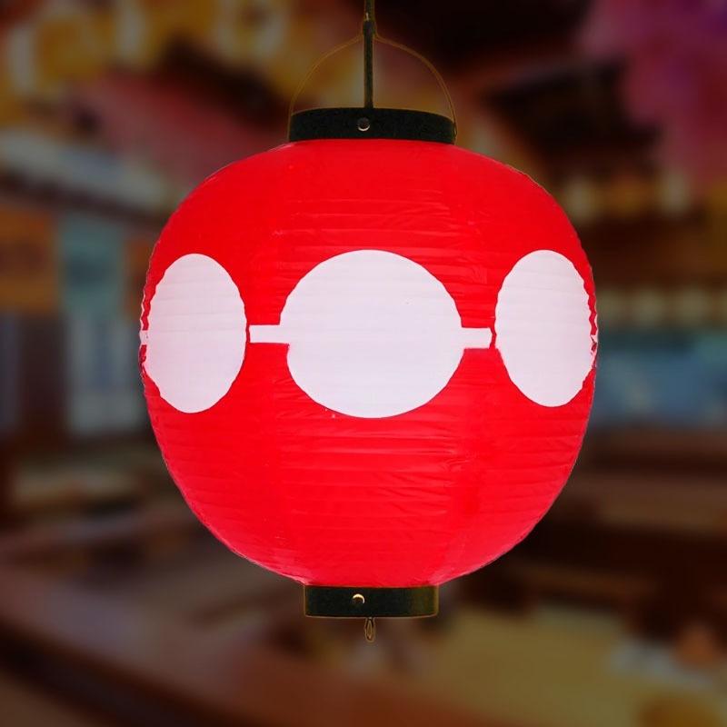 Red/Beige 30cm PVC Waterproof Japanese Lantern Korean Ramen Sashimi Izakaya Cuisine Shop Restaurant Decor Traditional Lantern
