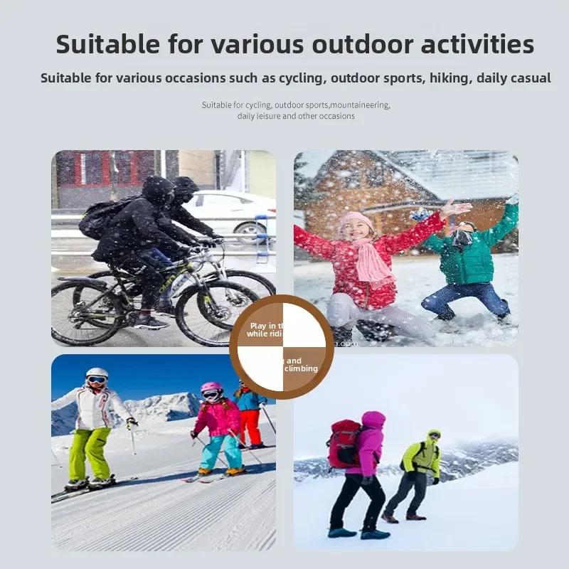 Winter Knit Gloves for Men Thick Fleece Lined Touchscreen Gloves Windproof Thermal Outdoor Cycling Gloves Perfect Christmas Gift