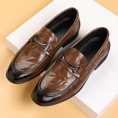 Designer Fashion New Men’s Pointed Black Blue Dress Casual Shoes Male Business Loafers Wedding Prom Homecoming Footwear