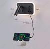 Creative LED Rotating Switch Wall Light USB Charging Port Living Room Corridor Decorative Wall Light Bedroom Study Reading Light