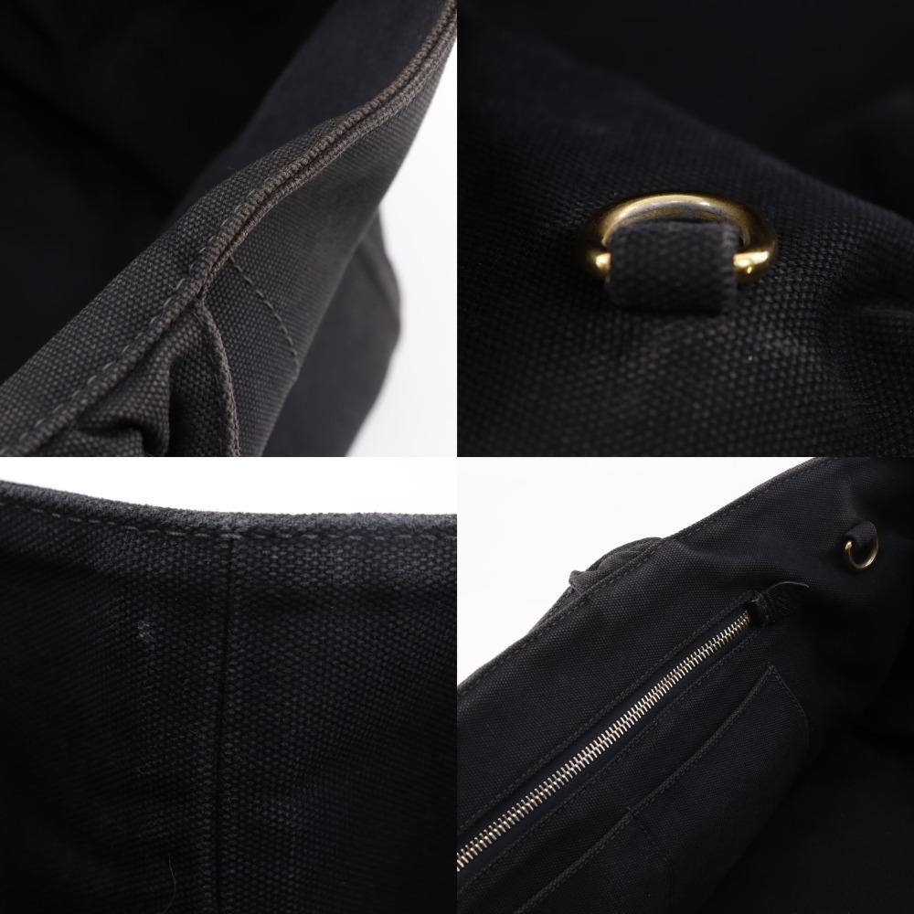 Prada Kanapa GM Handbag B1872O Bijou Studs Tote Bag NERO Black Canvas Women Used