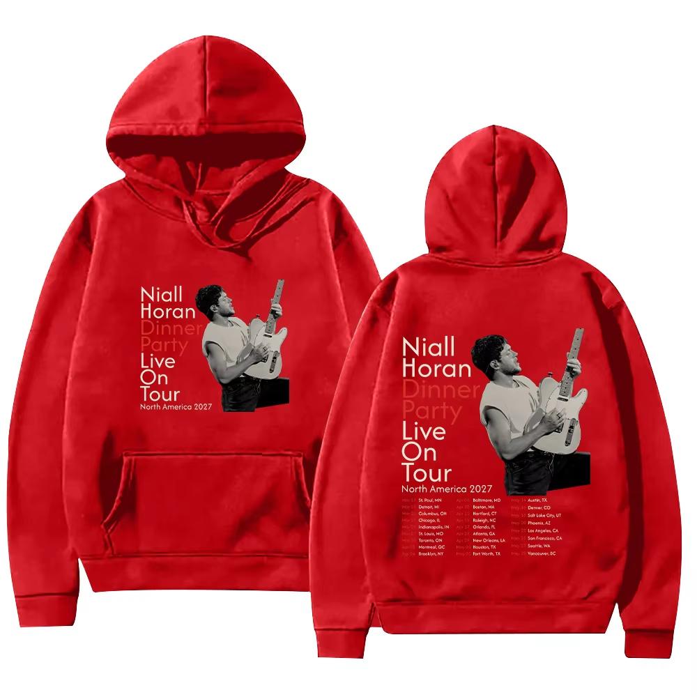 Niall Horan Dinner Party Live Tour North America 2027 Hoodie Y2k High Street Sweatshirt Clothes Soft Cotton Sweatshirt Loose Cozy and Versatile