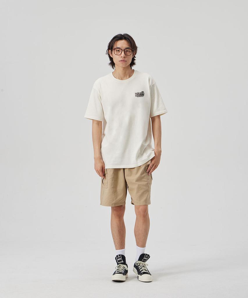 MAKEITTO [Graffiti Logo] Crew Neck Tee_Cream
