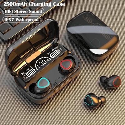 M10 TWS Wireless Earbuds: Sports Waterproof Design, Bluetooth Connection, 9D Stereo Sound Charging Box & Microphone