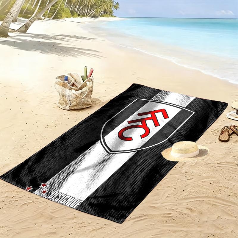 Fulham FC Druck Strandtuch, Großes Weiches Schnelltrocknendes Handtuch für Strand Camping Schwimmen