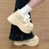 Thick-soled Warm-wool Shoes, New Style Women's Shoes, Snow Boots, Retro Shoes