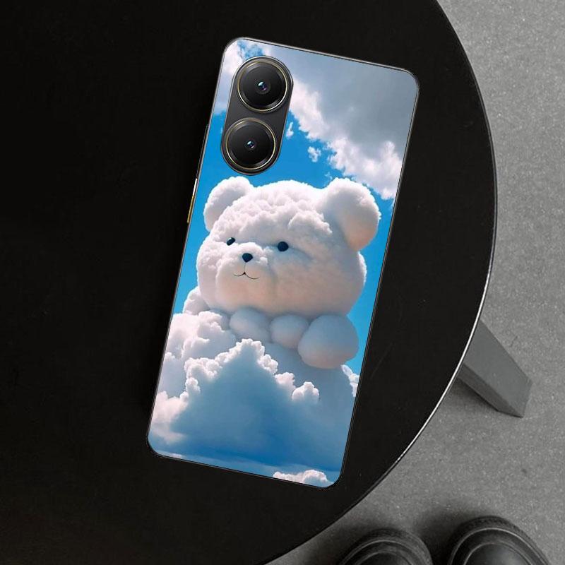 Sunny Clouds Teddy Bear Phone Case Cover for Xiaomi Poco X6 X5 X7 Pro F7 Ultra Redmi 15C 15 13C 13 12C 12 10C 10 10A 9C 9A 9T 9