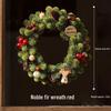 Décoration de Noël en rotin: Couronne, Guirlande, Ornements d'Arbre et Décorations de Porte