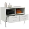 TV Cabinets 2 pcs White 68 x 39 x 50.5 cm Steel