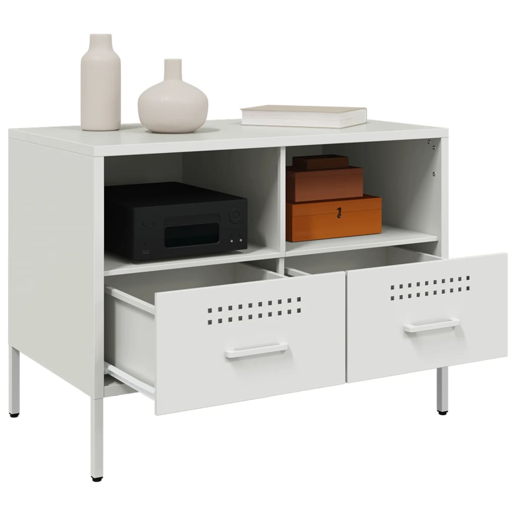 TV Cabinets 2 pcs White 68 x 39 x 50.5 cm Steel