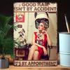 Vintage Hair Salon Metal Sign Good Day Wall Art with Humorous Quotes Aluminum Canvas Decoration Suitable for