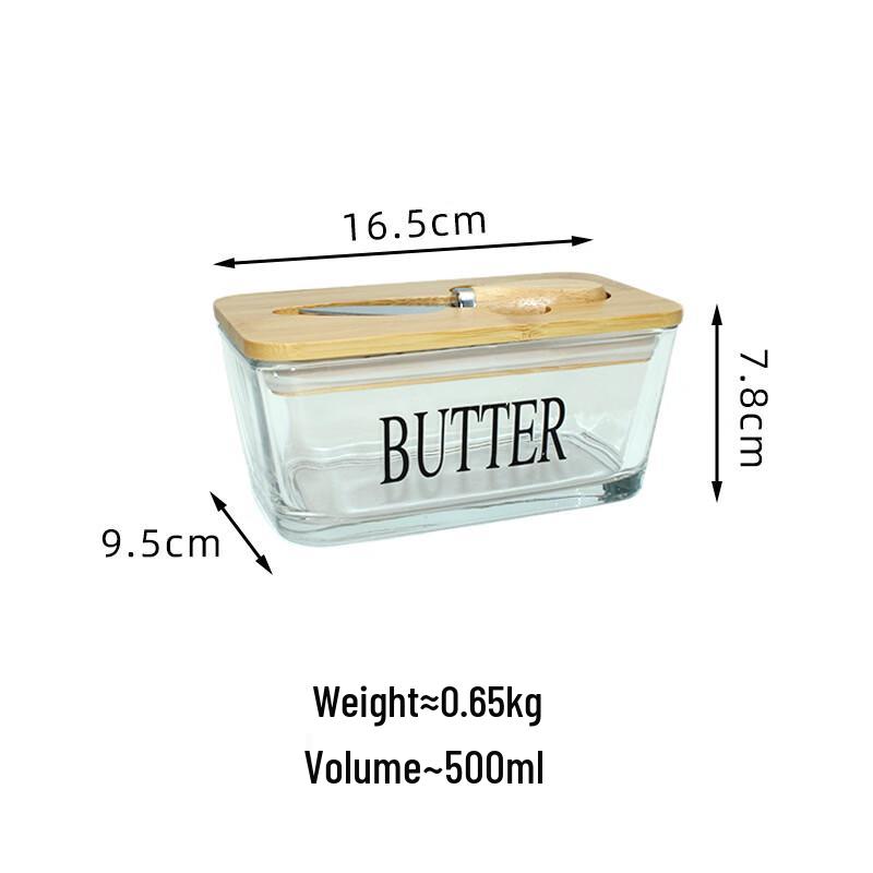 

Glass Butter Dish with Lid and Spatula