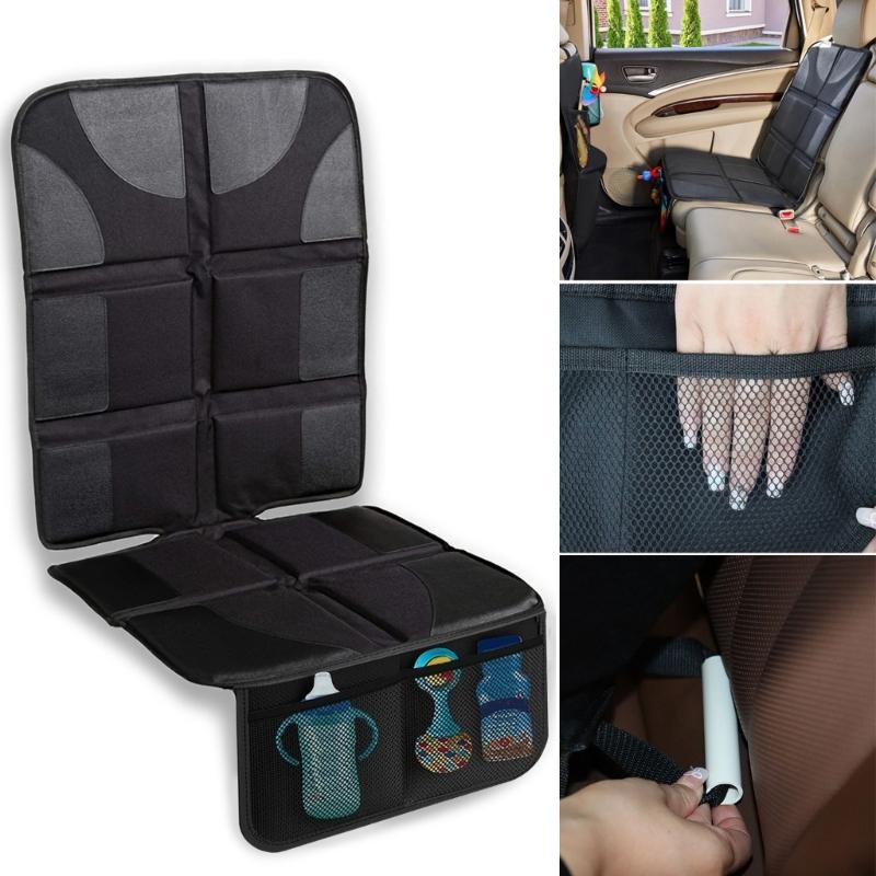 Heavy Duty Car Seat Protectors With Thick Padding Waterproof 600D Oxford Fabric Nonslip Back Mesh Storage Pockets For Ch
