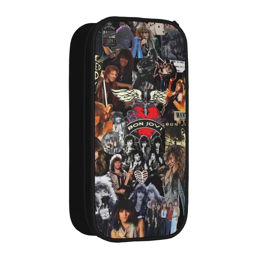 Bons Jovis Rock Band Pencil Cases Creative Pen Holder Bag Student Big Capacity Students School Gift Pencilcases