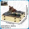 MOOXI Battlefield Bricks WW1 WW2 Military War Arsenal Compatible Figure Building Blocks Adult MOC5094 Set Gift Toys For Children