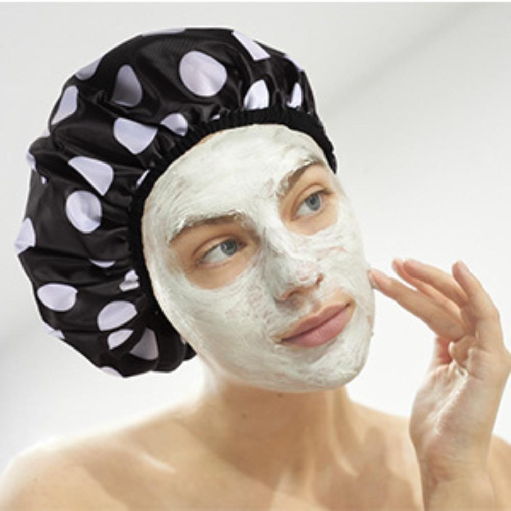 1 Stück Damen Wasserdichte Duschhaube Doppellagige Badehhaube Haarschutz Schlafhaube Effiziente Wasserdichte Haube Satinhaube