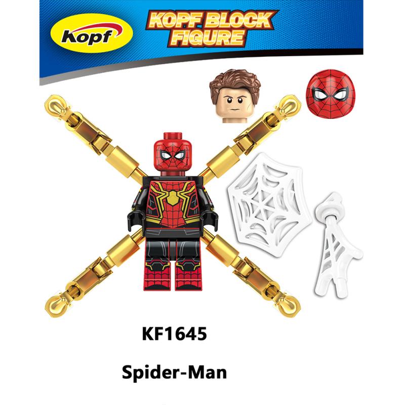 Building Blocks Minifigure Toy Super Hero Series Iron Spider-man Green Goblin Dr. Octopus Assembled