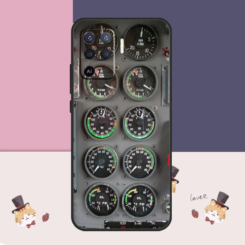 Flugzeug Cockpit Armaturenbrett Hülle Für Oppo A38 A58 A78 A98 A54 A74 A94 A18 A57 A17 A77 A80 A60 A40 A96 A76 A16 A15 A5 Pro