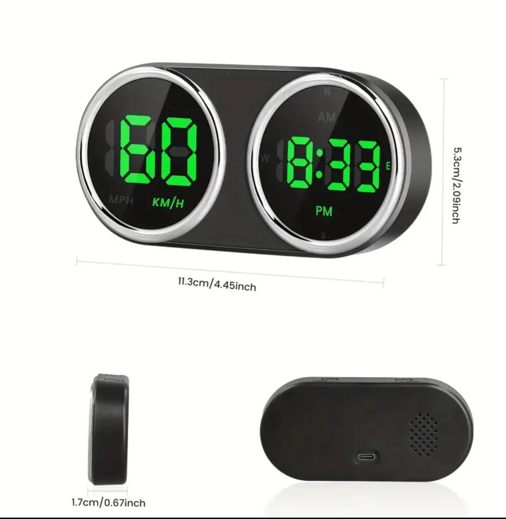 GPS Heads Up Display with MPH/KMH Car Digital Dashboard Speedomete QC3.0 Fast Charger, Plug & Play for Car Boat Truck Motor SUV