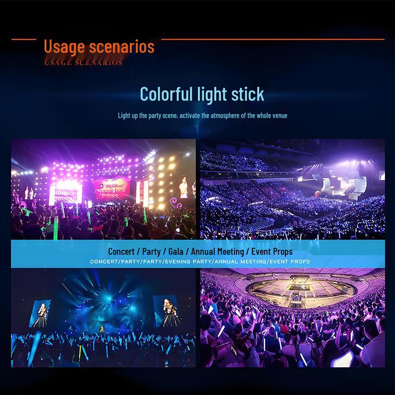 15-Color LED Anime Concert Glow Stick for New Year's Eve Party