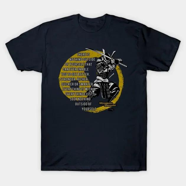 Vintage Miyamoto Musashi Samurai TShirt 100 Cotton ONeck Summer Short Sleeve Casual Mens Tshirt Size S3XL