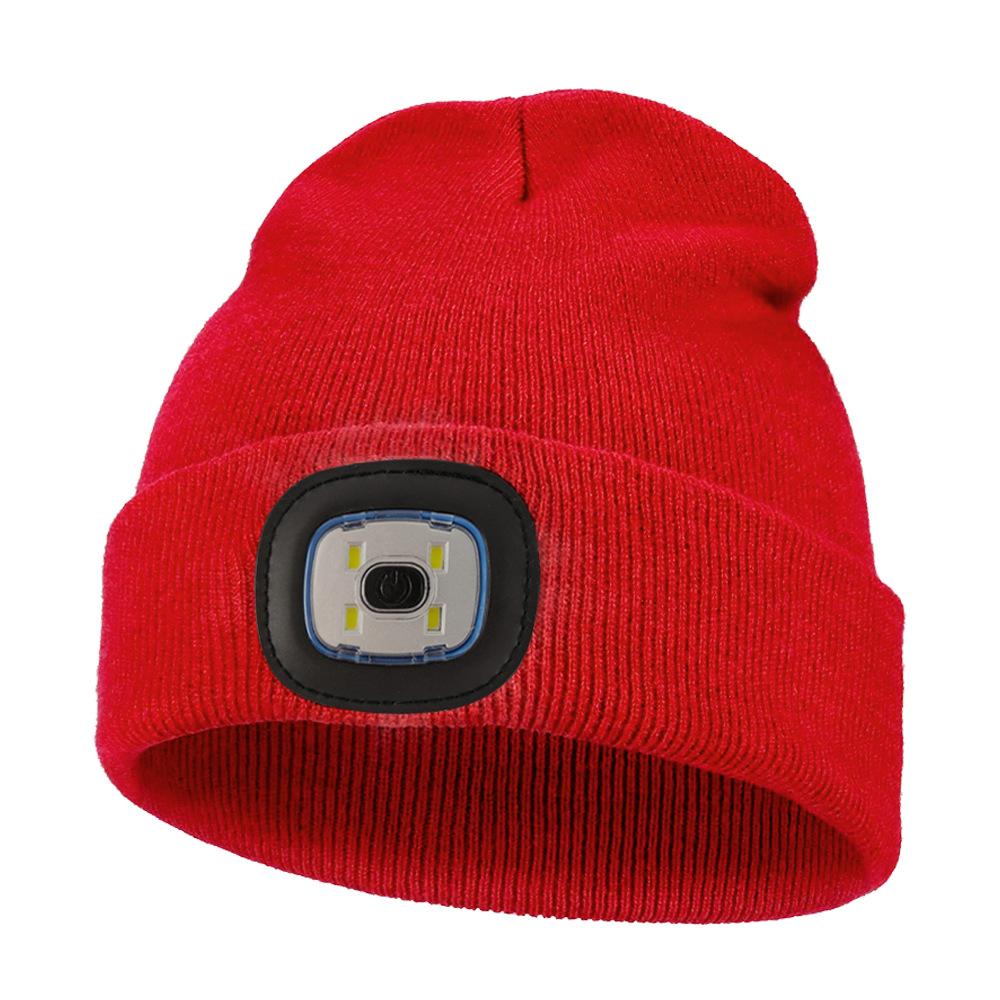 Customizable LED Light Up Knitted Winter Hat for Kids Warm Luminous Beanie With Embroidery Option Stock Available