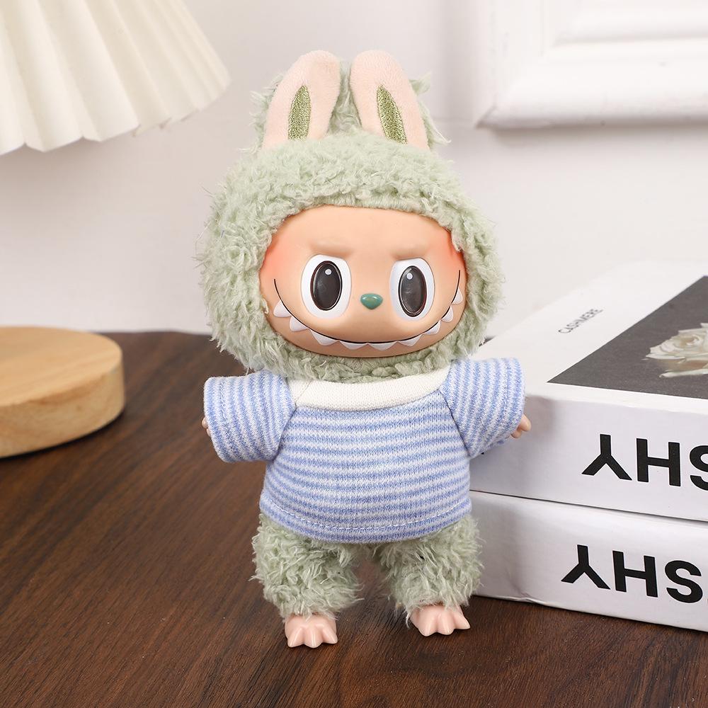 

Доступный: Комплект детской одежды с подвеской Лабубу, футболка с коротким рукавом, наряд для куклы и подходящие аксессуары. Doll Clothes Only