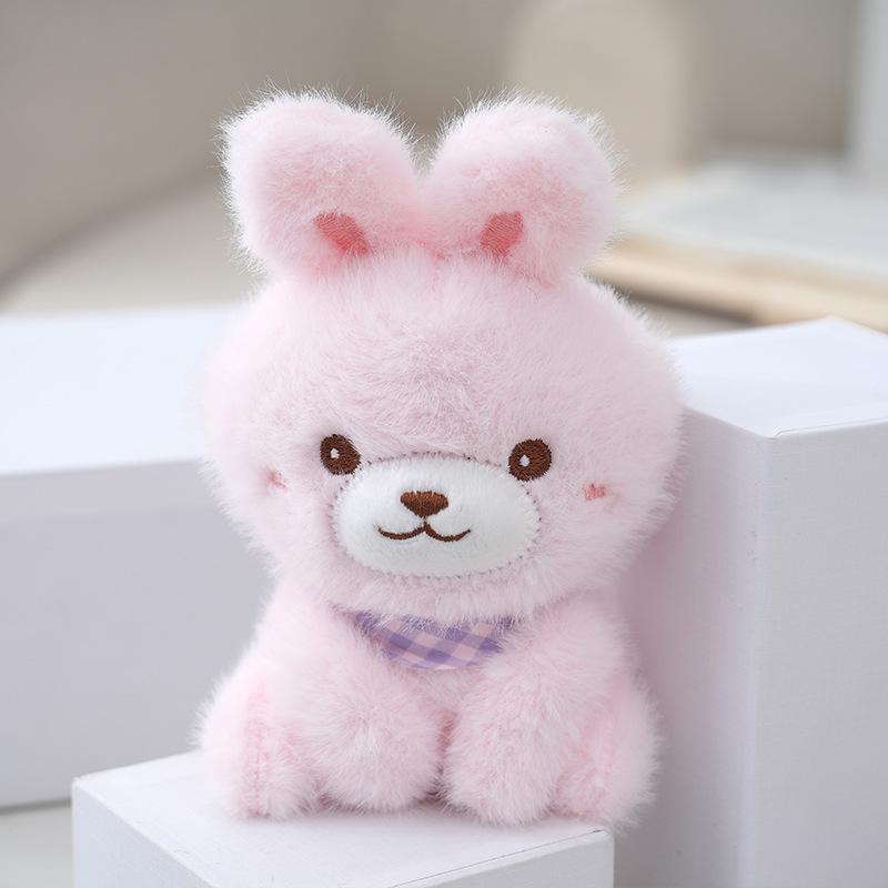 

Плюшевая причудливая мини-коллекция брелоков с медведем, кроликом, уткой и плюшевым щенком Rabbit