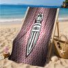 AS Monaco Wappen Strandtuch Mikrofaser Strandtuch, Leicht und Schnelltrocknend, für Sommerreisen, Schwimmbad-Fan Geburtstagsgeschenk