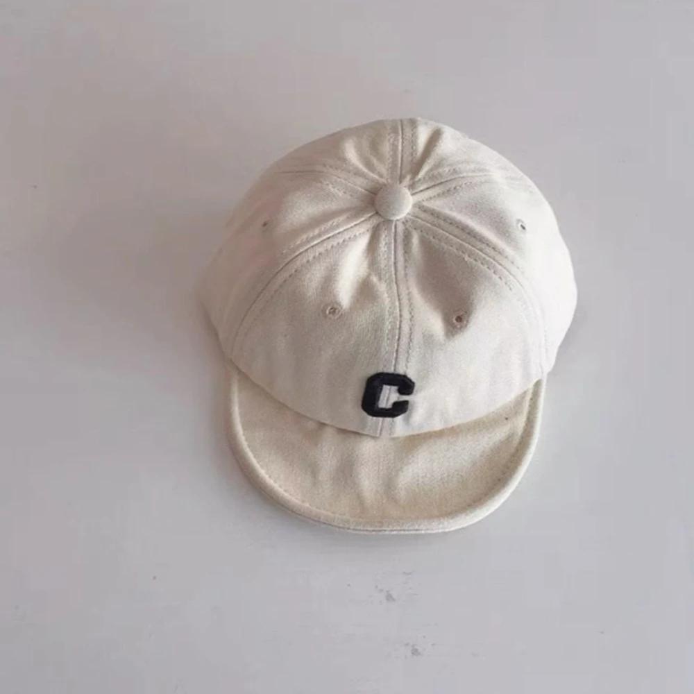 Baby Hat Spring and Fall Soft Brim Korean P Letters Embroidered Foreign Atmosphere Duck Tongue Hat Infant Baby Ins Baseball Cap