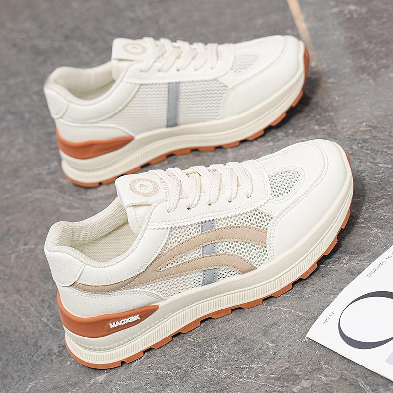 Summer women's shoes new breathable hollow mesh shoes children's Korean version of versatile platform sports leisure running dad shoes women