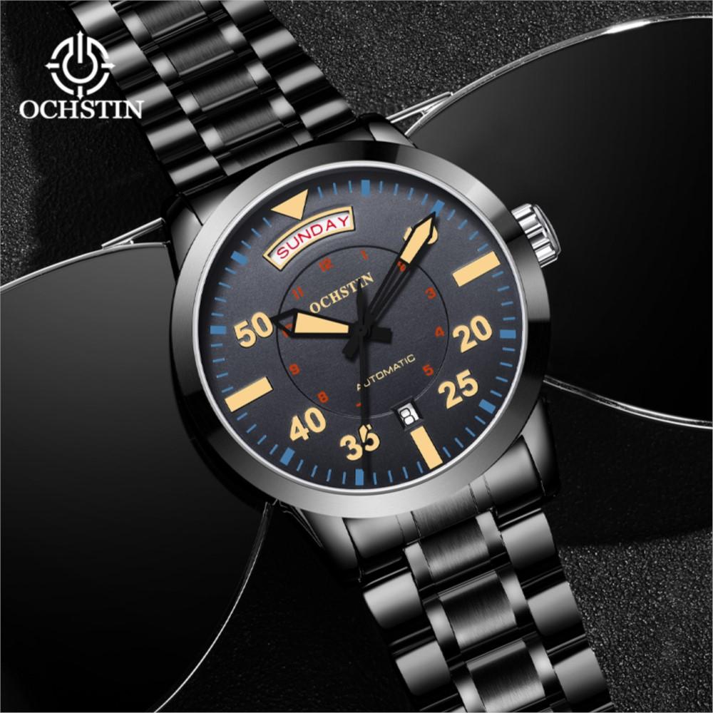 Ochstin New Luxury Stainless Steel Watch Fully Automatic Mechanical Movement Wristwatch Waterproof Men's Watches