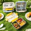 Food Grade 304 Stainless Steel Lunch Box with Lid, Divided Bento Box for Students and Office Workers, Leak-Proof Insulated Lunch Container