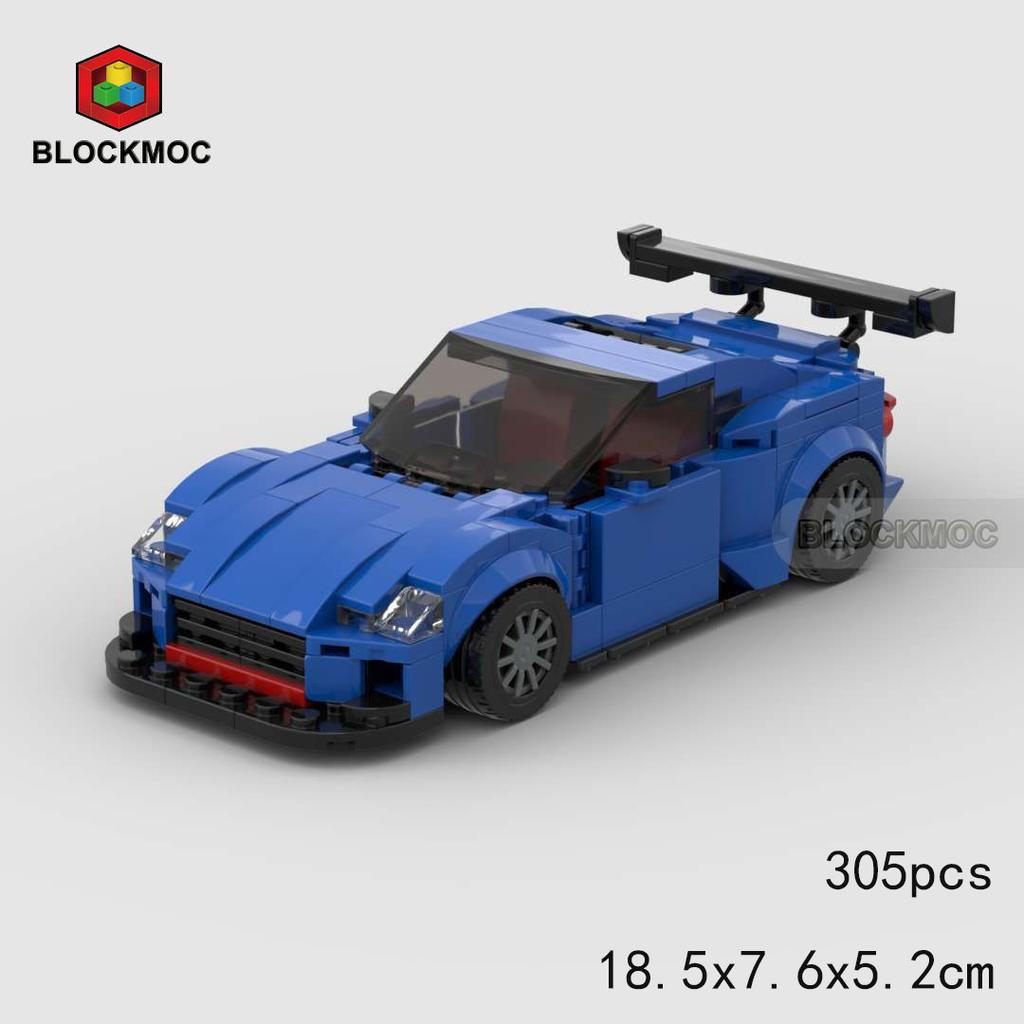 MOC Bricks Blue BRZ STi WRX K508 22b Sti Racing Sports Car Racer Building Blocks Creative Garage Toys for Boy