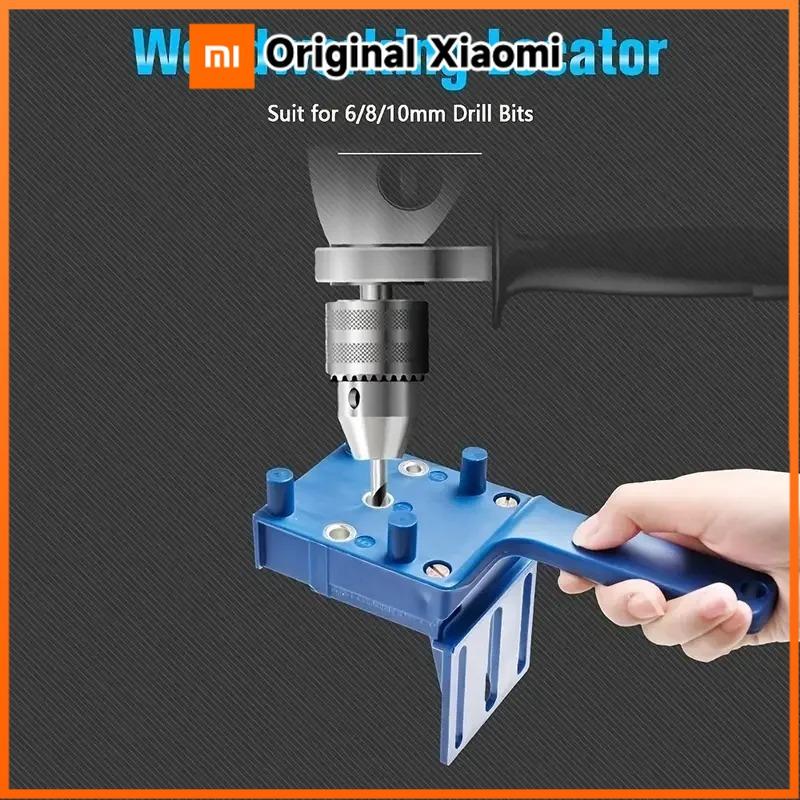 Xiaomi Woodworking Dowel Handheld Drill Guide and Hole Saw Tool 6/8/10mm Drill Bit For Carpentry Straight Hole Locator Clamp