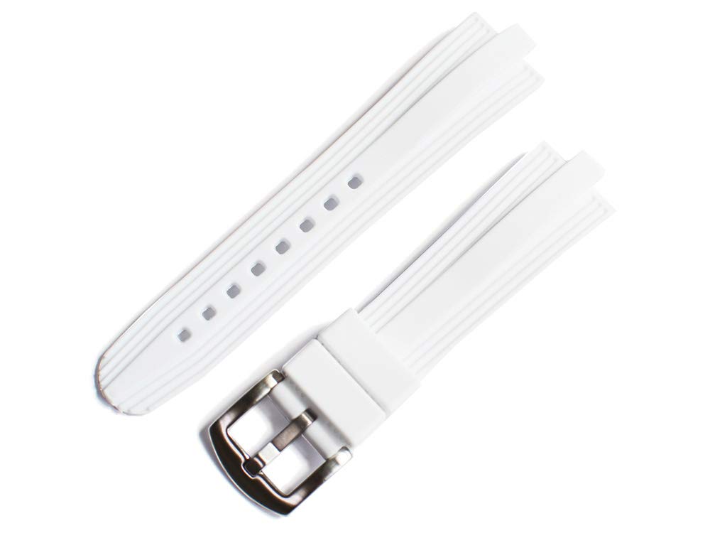 

Детали часов King Watch, совместимые с внешним ремешком Bulgari Diagono Sport CH35, резина, белый цвет [импортный оригинал] 22/18 мм