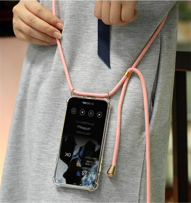 Shockproof Transparent Phone Case Crossbody Necklace Cord Lanyards With Rope For iPhone 16 Pro Max 15 14 Pro 7 8 X XR 13 12 11 Pro MAX