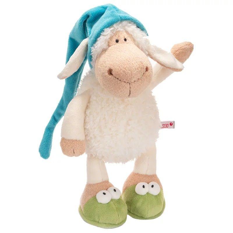 Cute Hooded Plush Sheep Toy Soft Stuffed Sleepy Sheep Doll Childrens Gift Baby