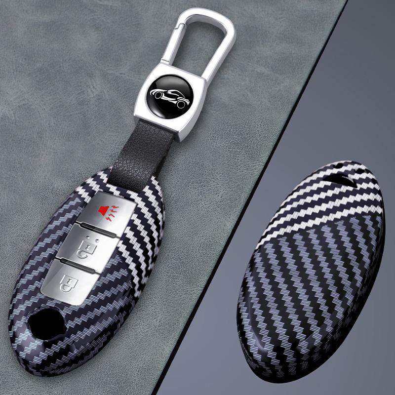 2 3 4 5 Botton Carbon Fiber Car Key Cover Case Shell for Nissan Qashqai Juke J10 J11 X-Trail T32 T31 Kicks Tiida Pathfinder Note