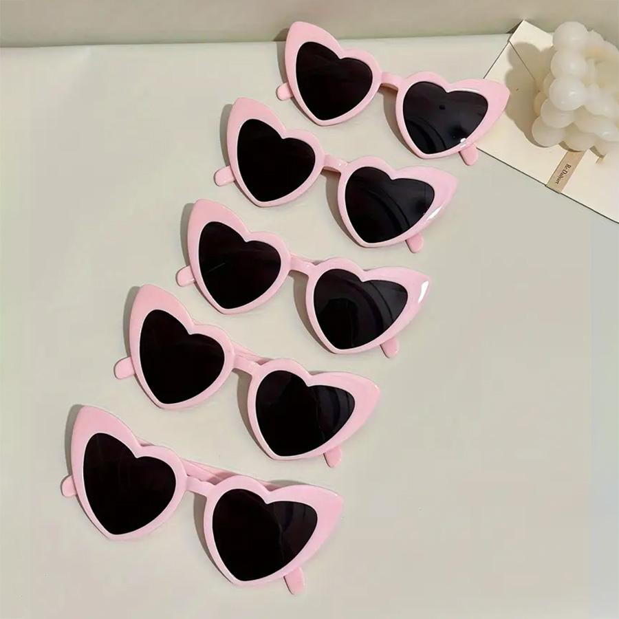 5PCS Heart Cute Ladies fashion Sunglasses Combination Wedding Party Decoration Glasses