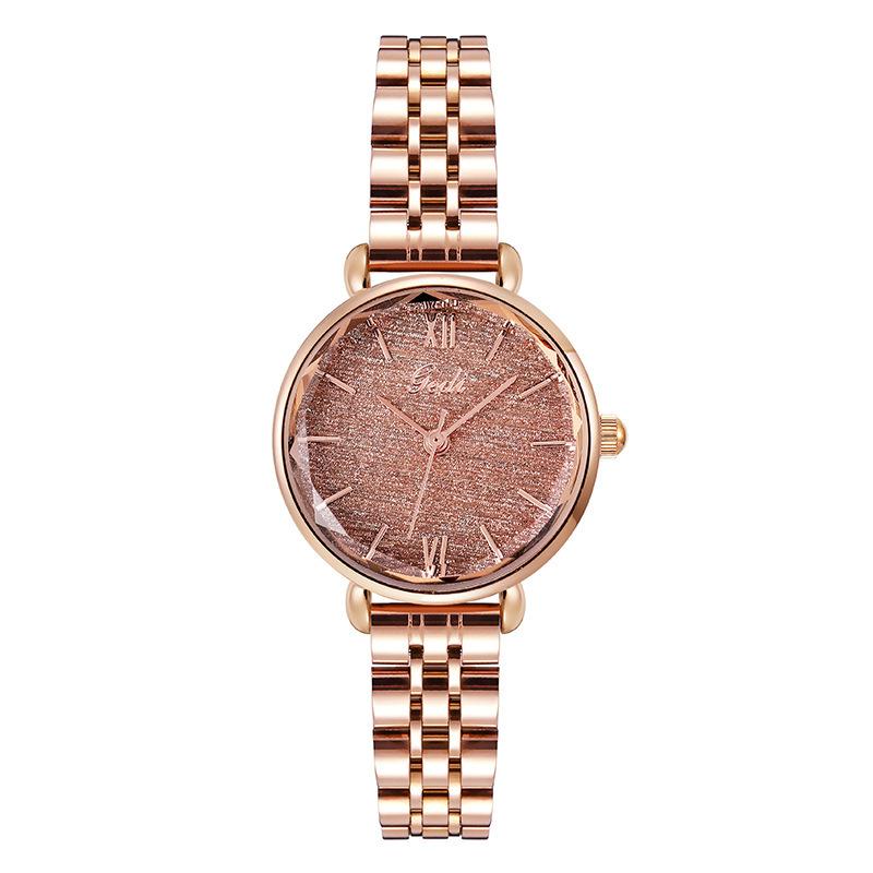 Fashion High-Value Steel Belt Quartz Watch Women'S Light Luxury High-End Small Plate Stainless Steel Waterproof Watch