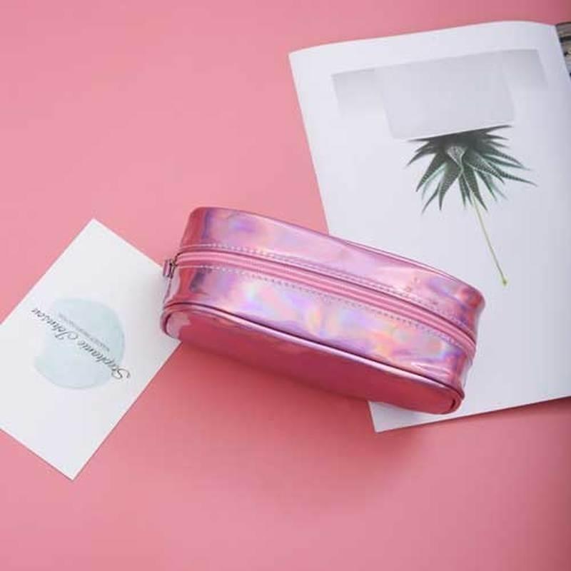 

1 шт. Женская модная косметичка Полукруглая Иллюзия Лазерная косметичка Портативная Форма Пельменя Дорожная Сумка для Туалетных Принадлежностей Сумка для Хранения 3