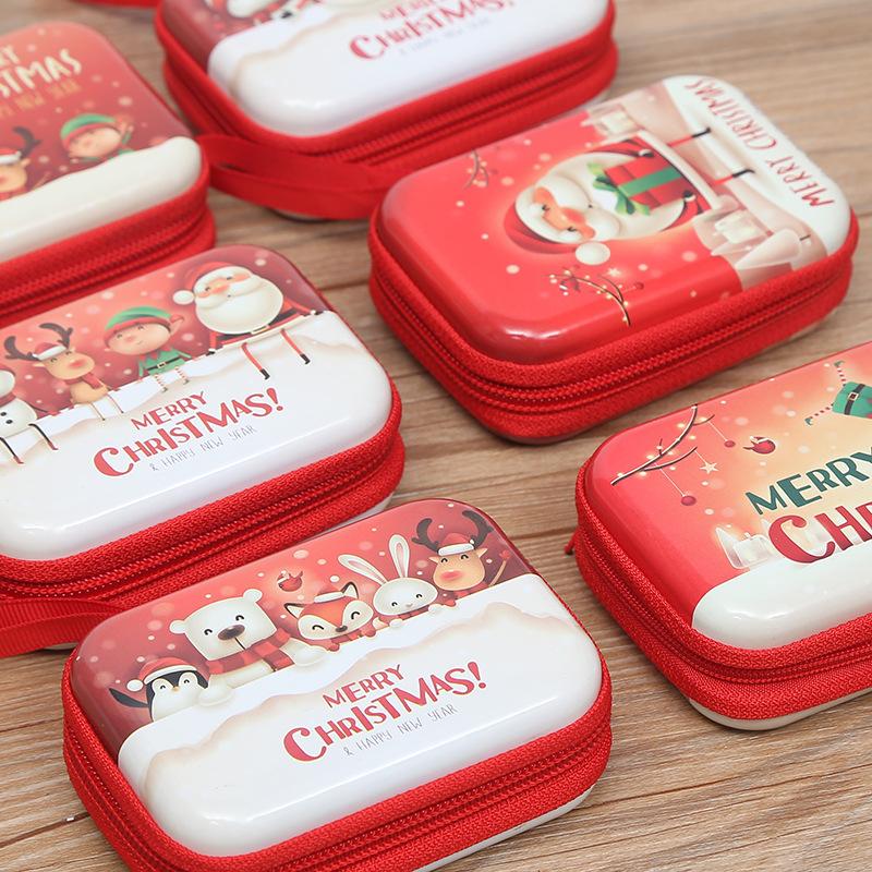 Christmas Coin Purse Rectangle Santa Pattern Wallet Festive Gift Bag for  New Year Christmas Decorations