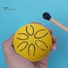 Steel Tongue Drum for Kids 3 Inches 6 Notes Mini Rain Drums Outside Rain Music Maker with Mallets And Music Book for Garden Camping Meditation Yoga
