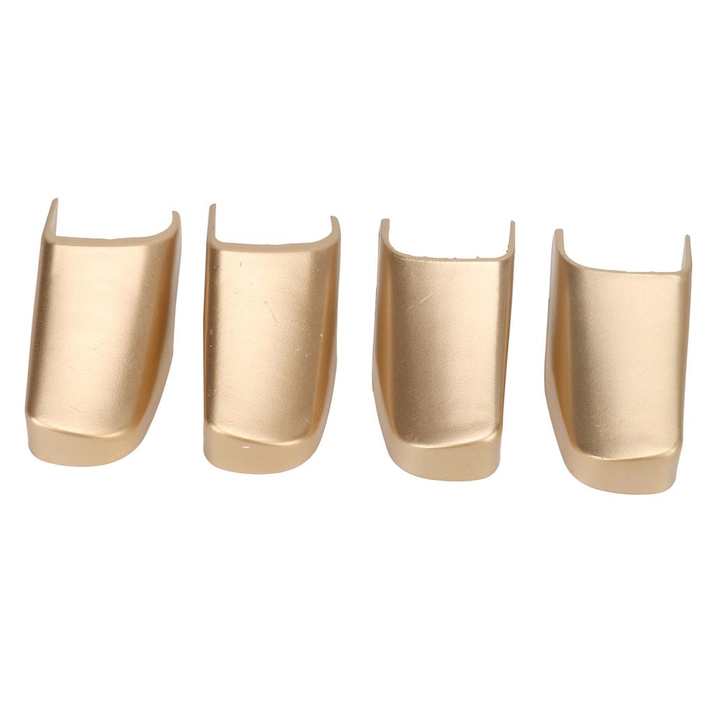 4PCS Door Pull Strap End Cap Light Gold ABS Plastic Luxury Scratch Resistant for Town Car 2003 To 2011