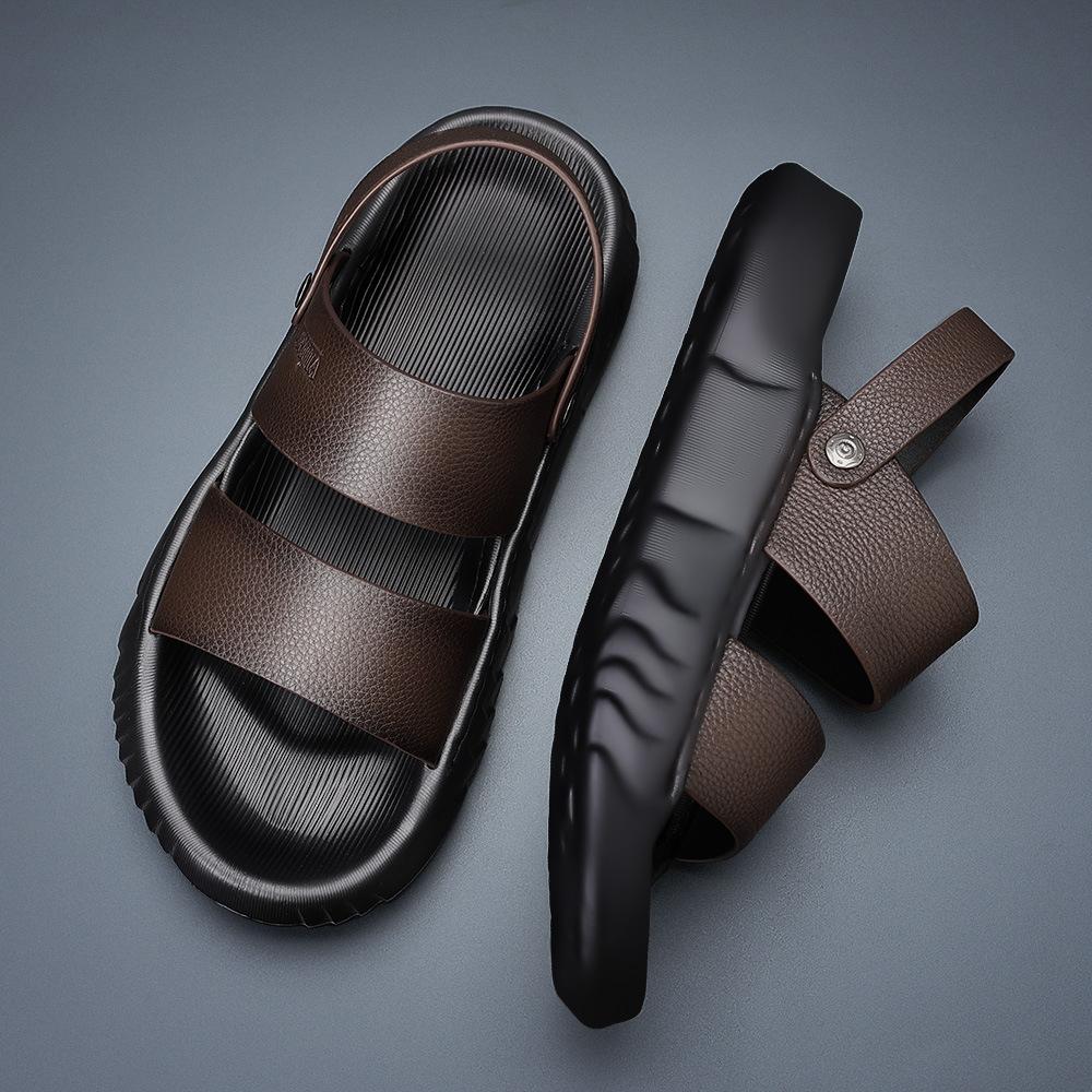 Slippers men's 2025 summer trendy outer wear casual soft bottom non-slip deodorant fashion sports light cool slippers men's