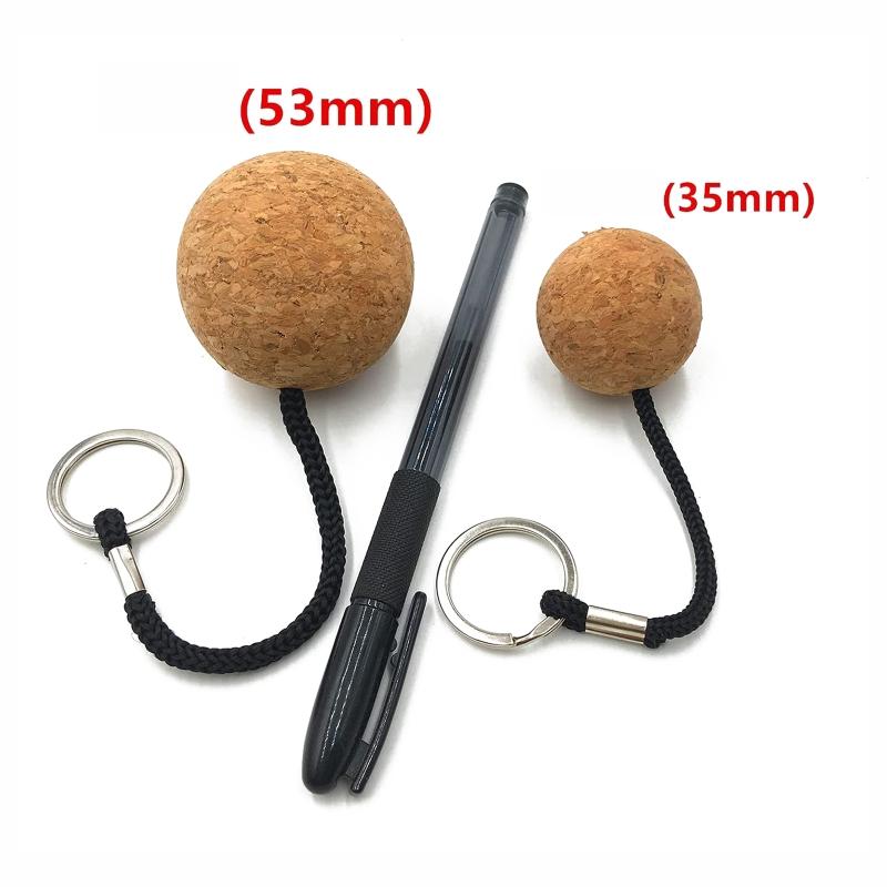 2 Stück 53mm Schwimmender Korkkugel Schlüsselanhänger Schwimmer Schlüsselanhänger Auftriebsfähig für Schlüsselanhänger Meeresbootfischen Segeln Surfen Wassersport