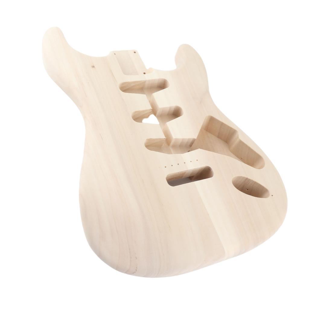 Unfinished Electric Guitar Body Walnut Wood Blank Triple Single Pickup Hole Guitar Body Replacement