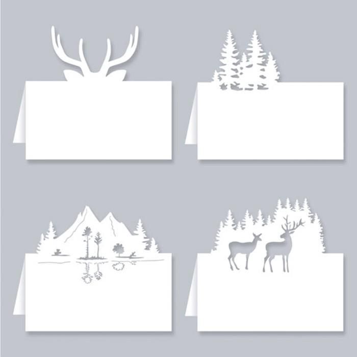Christmas Table Place Markers - Forest